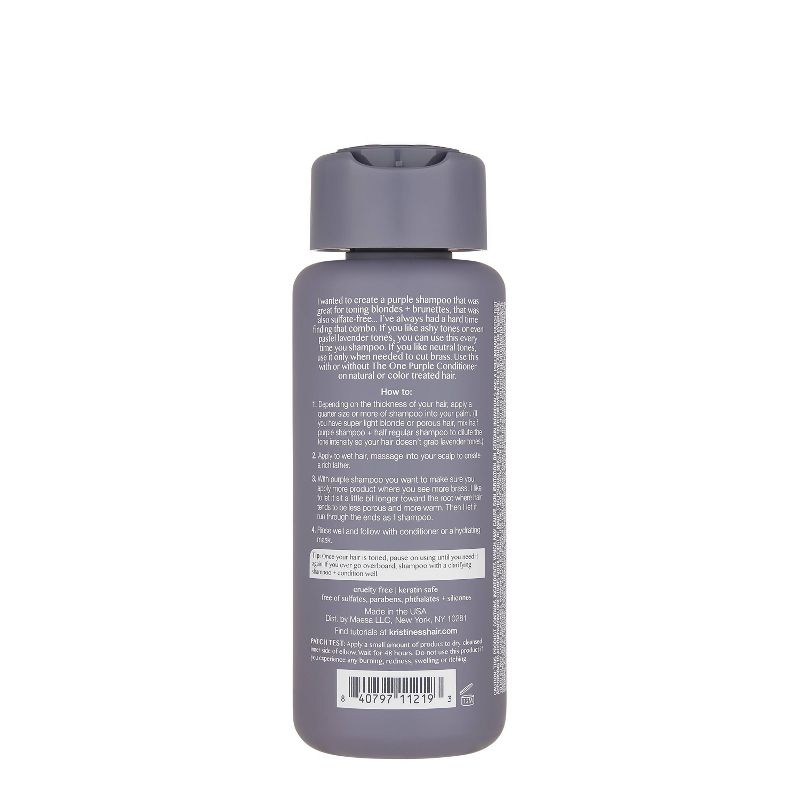 Kristin Ess The One Purple Shampoo Toning for Blonde Hair, Neutralizes Brass and Sulfate Free - 10 fl oz, 3 of 13