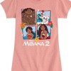 Girls' - Moana - Simea Hei Hei Pua and Maui Grid Fitted Short Sleeve Graphic T-Shirt - 2 of 4
