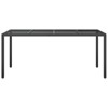 vidaXL Garden Dining Table Black 74.8 x 35.4 x 29.7 in Poly Rattan - 3 of 4