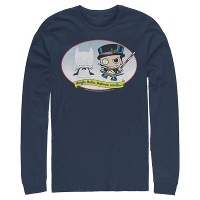 Men's Batman Christmas Naughty Penguin Long Sleeve Shirt