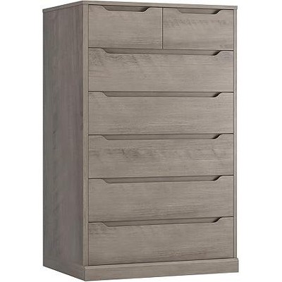 SweDrea Ash Grey 51" Tall 7 Drawers Dresser