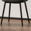 GlasFlength Accent Chairs Premium Blend Upholstery Ergonomic Curved Seating Comfortable Design Four Chairs For Living, Black, 17"*17"*34.5" - 3 of 4