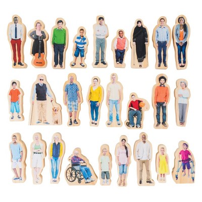 Learning Advantage Everyone's Family Wooden People - 26 pcs