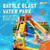 Banzai Battle Blast Adventure Park Inflatable Outdoor Activity Center w/Blower, Slide, Climbing Wall, Water Cannons, Barricades, and Basketball Hoop - 2 of 4