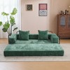 Whisen Sectional Compression Sofa Bed & Floor Futon Couch with Convertible Folding Design, Pillows and Armrests - 4 of 4