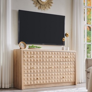 mid century modern 8 drawer dresser Amazon.com: Aitjunz Modern 8 Drawers Dresser for Bedroom, 55" Wide Dressers  & Chest of Drawers w/Curved Profile Design, Wood Mid Century Storage  Dressers Organizer for Bedroom, Living Room, Black : Home &