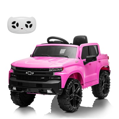 Licensed Chevrolet Silverado 12V Kids Ride On Truck, Remote Control, Bluetooth, LED Lights,Electric Vehicle for Toddlers
