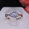 Christine Engagement Ring Promise Heart For Women Silver Cz Ginger Lyne Collection - 3 of 4