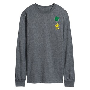 Men's - Peanuts - Woodstock Clover Long Sleeve Graphic T-Shirt - 1 of 4