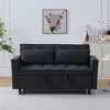 TiramisuBest 55"green velvet sofa, elegant with convenient pockets, clever interpretation of the three-in-one conversion art - 2 of 4