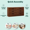 Walker Edison Easy Assembly Solid Wood 6-Drawer Dresser with Handles - 3 of 4