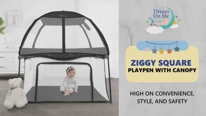 Dream On Me Ziggy Square Playpen, 2 of 9, play video
