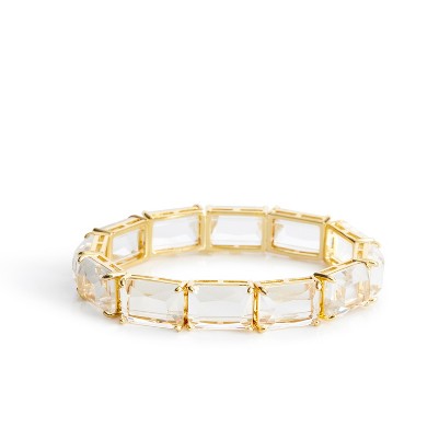 satin gold with clear