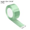 Unique Bargains Single Side Solid DIY Wrapping Decoration Roll Satin Ribbons 2 Pcs - 2 of 4
