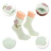 Unique Bargains Women's Comfortable Floral Sleep Cozy Socks 1 Pair - 3 of 4