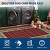 COZONY Bordered Plaid Christmas Rug, Washable Low Pile Non Slip Holiday Carpet for Living Room Bedroom Dining Room - 3 of 4