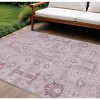 Pink Mauve And Blush Oriental Washable Indoor Outdoor Area Rug - 2 of 4