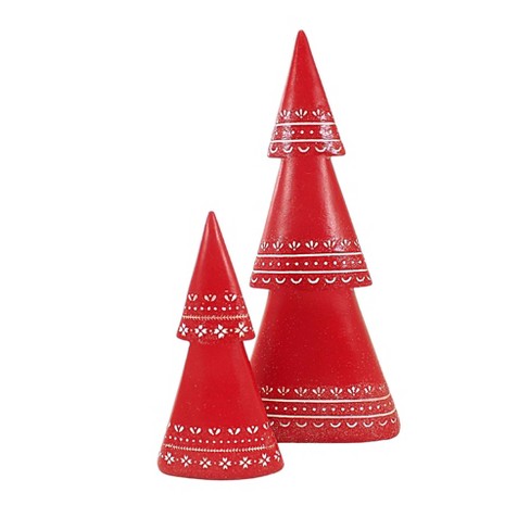 Ganz 11.5 Inch Scandinavian Tree Set Christmas Snowflakes Tree ...