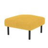 CAVINAS 15.35"H Small Ottoman Footstool with Legs,Corduroy Fabric Ottoman with Soft Padded seat,Modern Square Ottoman for Bedroom - 3 of 4