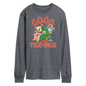Men's - SpongeBob SquarePants - Good Tide Long Sleeve Graphic T-Shirt - 1 of 4