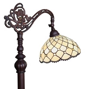 Amora Lighting Tiffany Style Jewel Reading Floor Lamp 62" High - 1 of 3