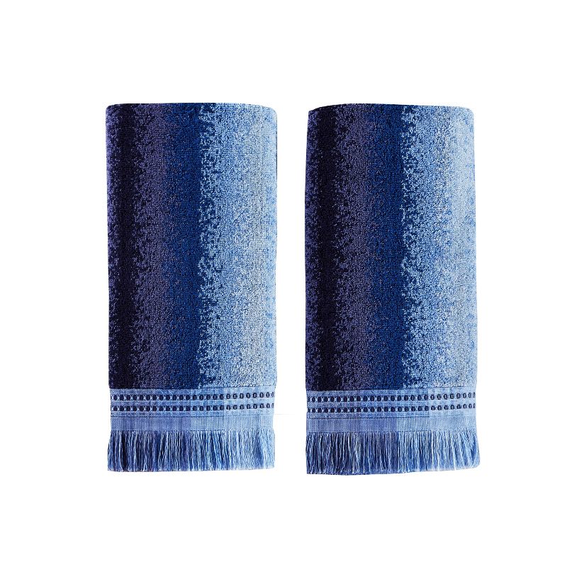 2pc Eckhart Striped Hand Towel Set Blue - SKL Home, 1 of 5