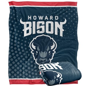 Howard University Logo Dots Silky 50x60 Blanket, 1 Sided - 1 of 4