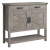 Farmhouse Entryway Table with 2-Door Cabinet & 2 Drawers, Wood Console Table with Storage, Coffee Bar Cabinet - image 3 of 4