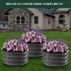 EcoSummer 3-Pack Black Galvanized Raised Garden Beds 2x2x1Ft, Round Metal Planter Boxes with Open Bottom for Outdoor Gardening - 3 of 4