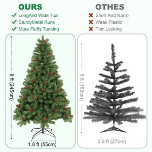 7FT/8FT Christmas Tree with Winter Decorating Artificial Trees - 1 of 4