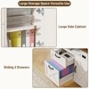 Lateral File Cabinet for A4/Letter Size Hanging Files, Large Wood Storage Cabinet Printer Stand, White - 4 of 4