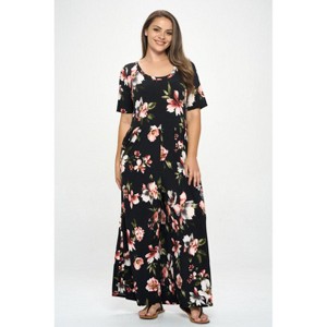 WEST K Women's Jana Plus Size Short Sleeve Knit Jumpsuit - 1 of 4