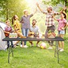 SUGIFT 6ft Plastic Folding Table for Indoor Outdoor, Black - 3 of 4