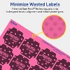 Avery Bright Pink Paper Labels, 1-5/8" x 1-5/8" Square Scalloped - 4 of 4