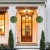 Artificial Plant Topiary with Pot, Faux Boxwood Balls with LED, Topiary Balls Artificial Outdoor Set of 2 - 2 of 4