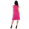 Rekucci Women’s Sleeveless V-Neck Fit-and-Flare Dress, Knee-Length, Slimming Tummy Control - 3 of 4