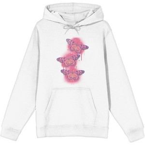 Spray Paint Butterfly Adult Long Sleeve Hoodie - 1 of 2