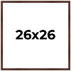 PosterPalooza | Square Classic Modern Brown Picture Frame - UV Acrylic, Foam Board Backing, Hanging Hardware - 2 of 4