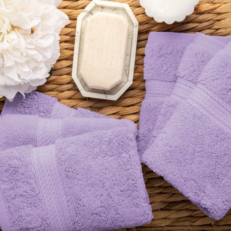 Premium Cotton 800 GSM Heavyweight Plush Luxury 6 Piece Face Towel/ Washcloth Set by Blue Nile Mills, 5 of 9