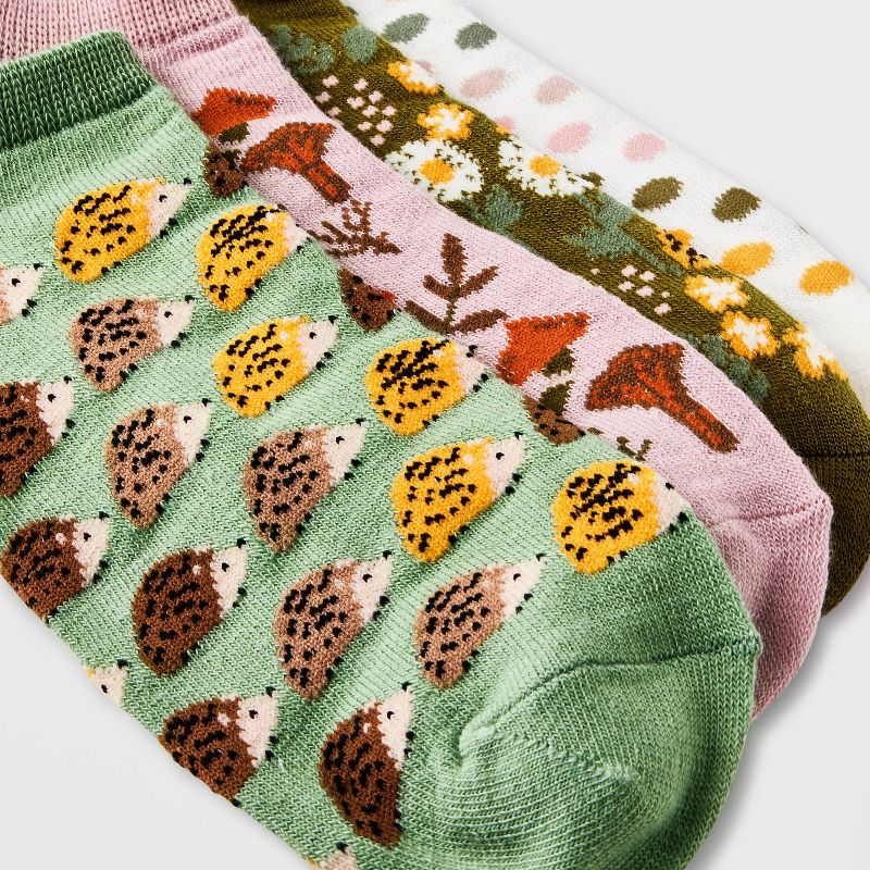 Women&#39;s Hedgehog 6pk Low Cut Socks - Xhilaration&#8482; Assorted Colors 4-10, 4 of 5
