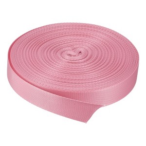 Unique Bargains Flexible Thick Outdoor Tight Weave Flat Nylon Webbing Strap Pink - 1 of 3