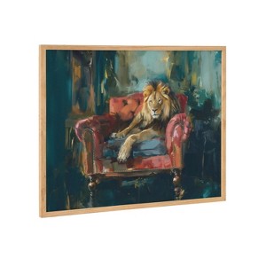 Kate & Laurel All Things Decor 20"x16" Gallery Lion Portrait in Rich Jewel Tones Print by The Creative Bunch Studio Natural - 1 of 4