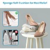 SereneLife Heel Pad Grip Liners – Sponge Cushion, Adhesive Backing, Faux Leather – Black & Apricot, 2 Pairs - 3 of 4