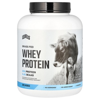 Levels Grass Fed Whey Protein Powder, Unflavored, 5 lb (2.27 kg)