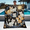 Lomsoe Glowing Cat Flannel Blanket - All Seasons Soft and Warm Throw Blanket Christmas Blanket for Napping, Camping, Travel, Office, Home Decor - 2 of 4