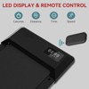 Deerrun 15.35*31.5 Inch Run Belt 1.2HP Portable Treadmills with Remote Control & LED Display(Black) - 4 of 4