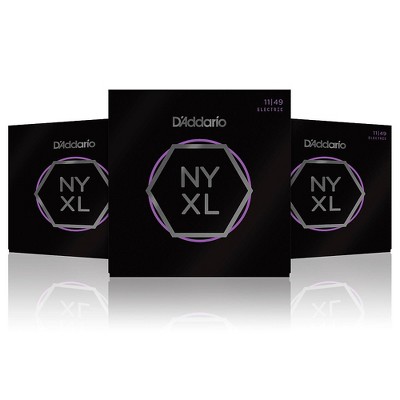 D'Addario NYXL1149 Medium 3-Pack Electric Guitar Strings