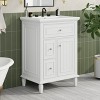 TIRAMISUBEST 24" Bathroom Vanity with Ceramic Sink, Freestanding Bathroom Vanity Cabinet with One Flip Drawer and Two Drawers, Adjustable Shelf - 2 of 4