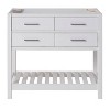 36" Harrison Vanity Cabinet White - Alaterre Furniture: Hardwood Floor Cabinet with Storage Shelf - 2 of 4