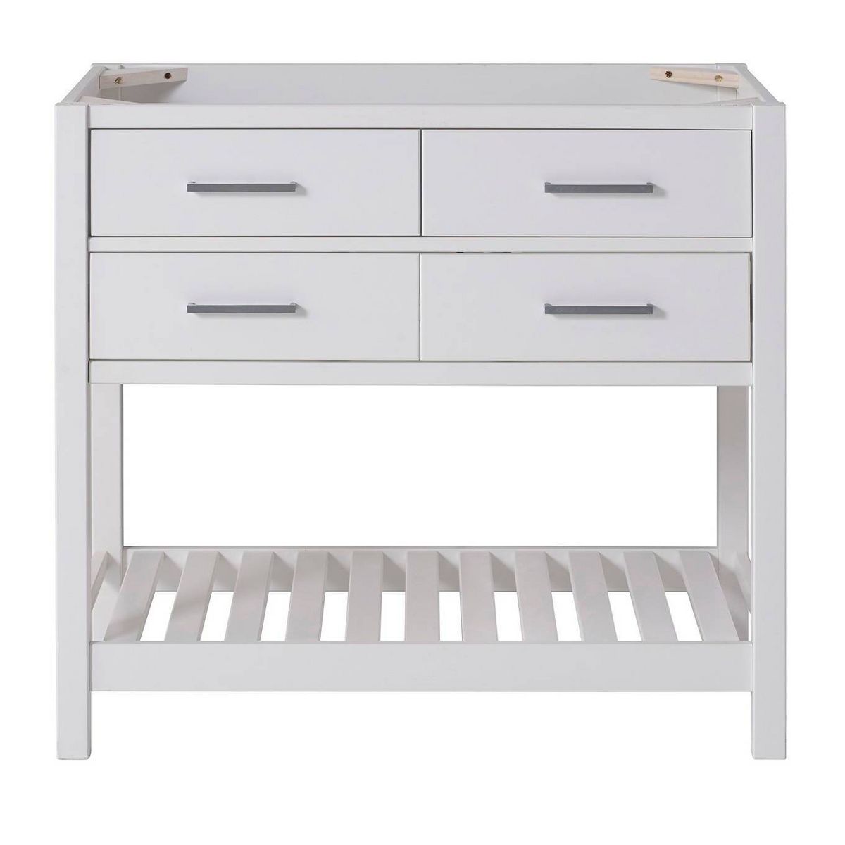 36" Harrison Vanity Cabinet White - Alaterre Furniture: Hardwood Floor Cabinet with Storage Shelf - thumbnail 2